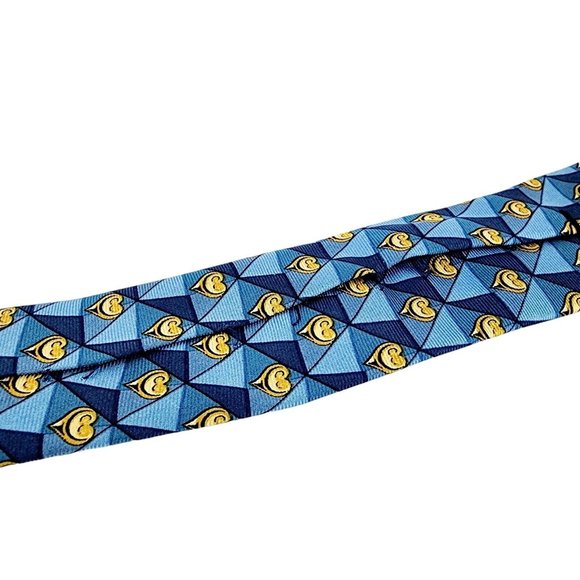 Yves Saint Laurent Geometric Silk Necktie 4" - Picture 4 of 4